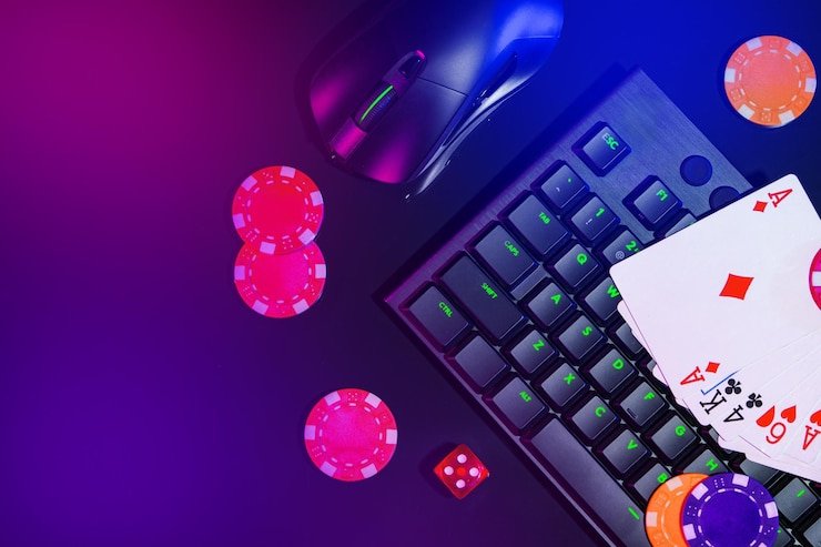Antarmuka permainan Galactic Gems dengan tema luar angkasa dan desain visual yang modern